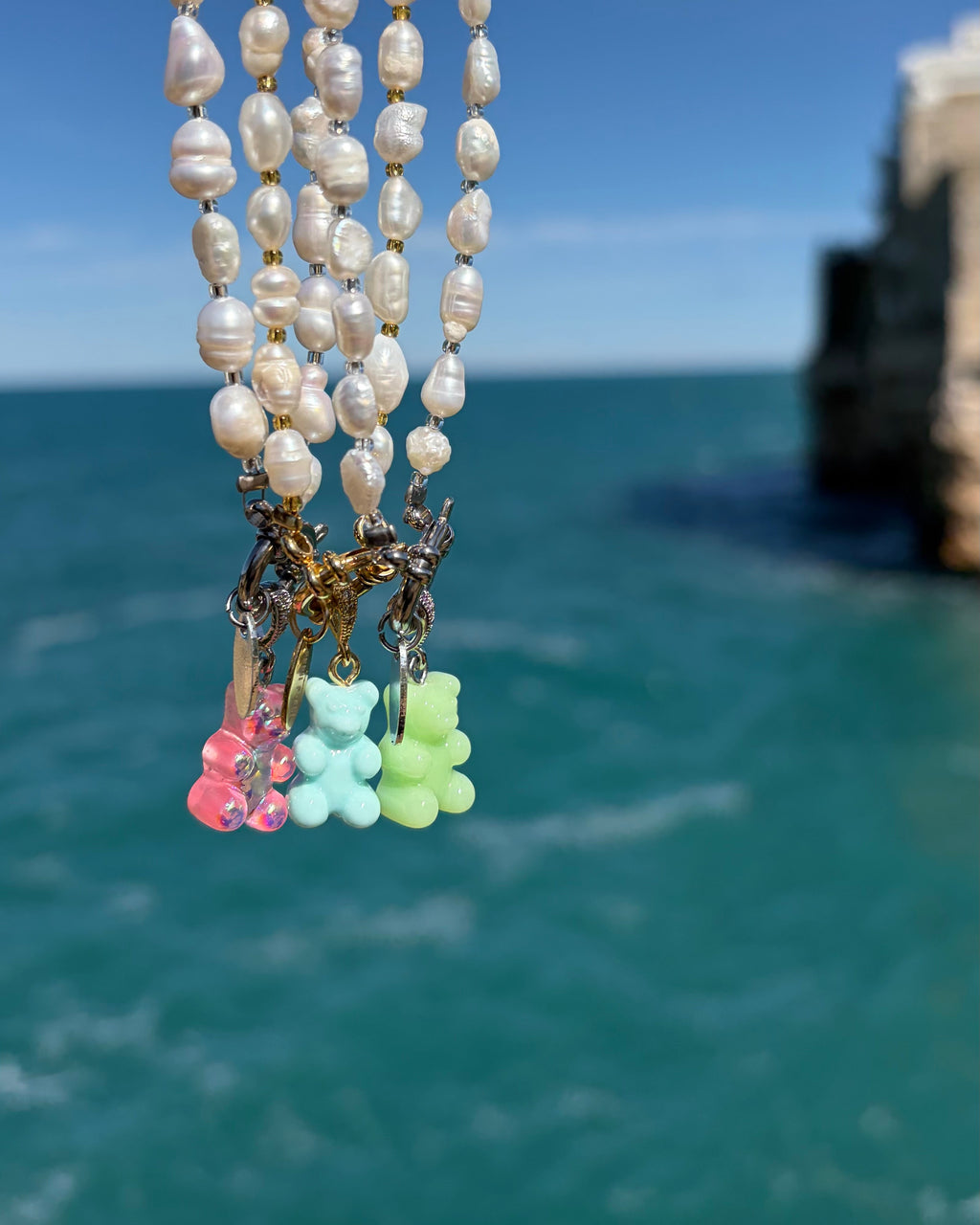 Teddy Charm goldene Schlaufe