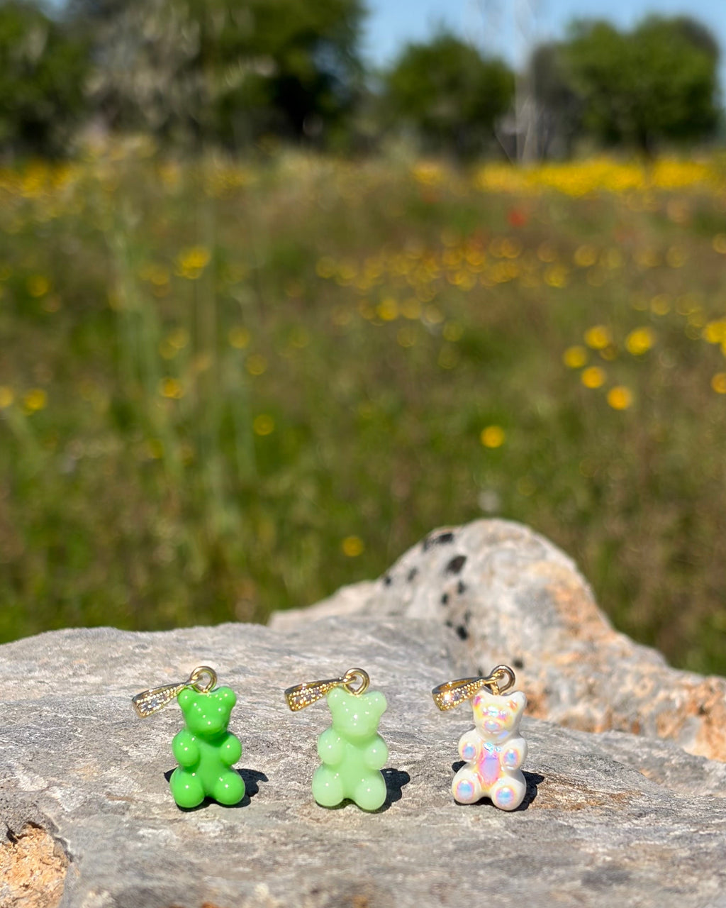 Teddy Charm goldene Schlaufe