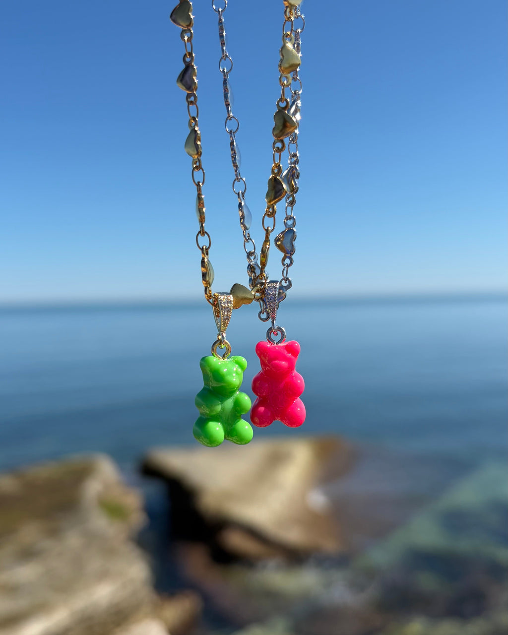 Teddy Charm goldene Schlaufe